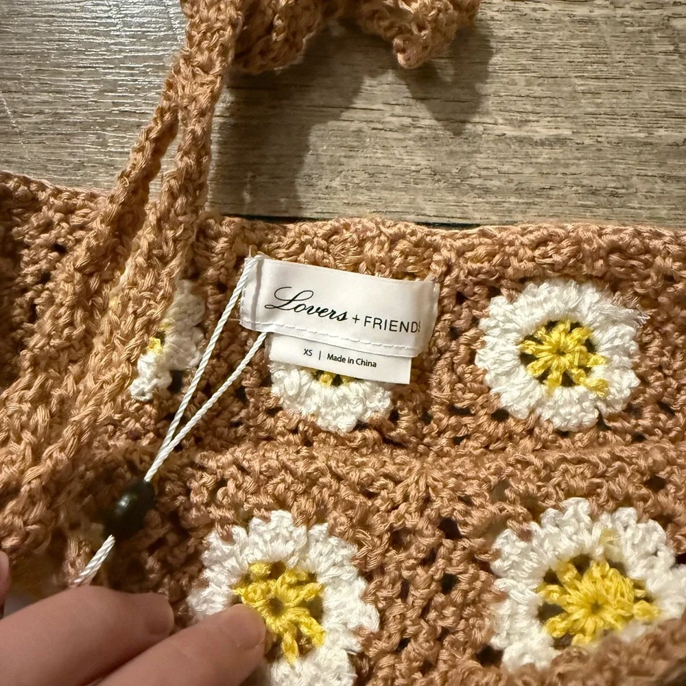 NWT Revolve Lovers + Friends Crochet Daisy Two Piece Set - Picture 3 of 6